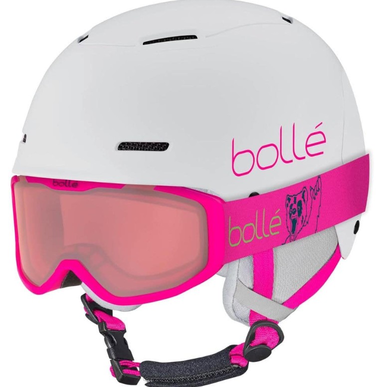 lyžiarska prilba BOLLÉ B-FUN s okuliarmi BOLLÉ ROCKET Pink Bear